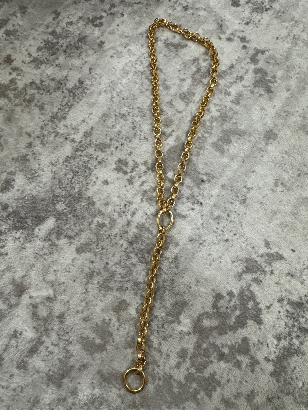 Gold Y-Chain Necklace for Women - Classic Link Drop